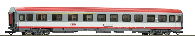 Passenger car 1st/2nd class type Eurofima in New livery<br /><a href='images/pictures/Roco/Roco-45353.jpg' target='_blank'>Full size image</a>